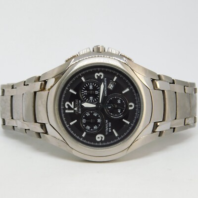 Citizen Eco-drive Mens Titanium Chronograph Watch H500-s063477 for