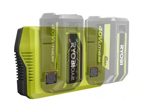 Genuine RYOBI 40-Volt Simultaneous Dual-Port Rapid Lithium-ion Battery Charger - Picture 2 of 8