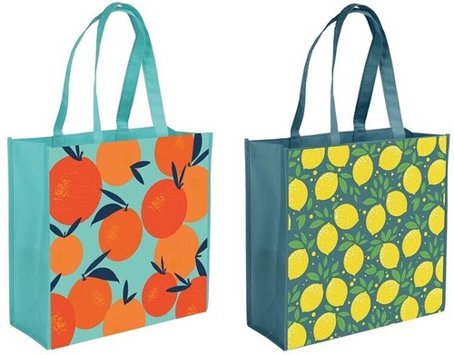Bolsas de Compras Comestibles Reutilizables Bolso de Mano Mango Impermeable Plegable 40x40x15cm - Imagen 3 de 11