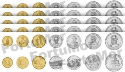 Paraguay 5 (x) 7 Pcs Coin Set, 1 5 10 50 100 500 1000