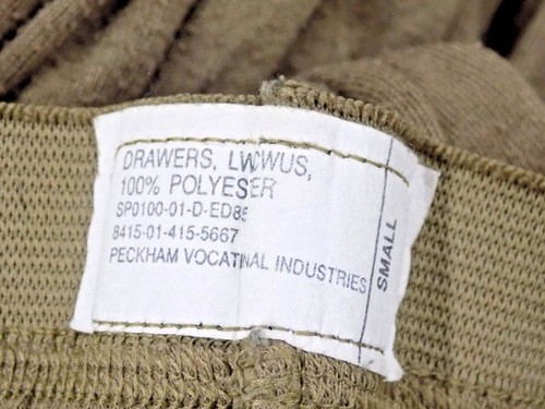 US Military SILK WEIGHT THERMAL UNDERWEAR LWCWUS PANTS Light Weight SMALL NEW - Picture 6 of 6