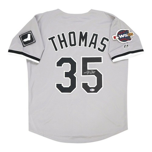 Frank Thomas signed 2005 Chicago White Sox World Series Grey Road Jersey BECKETT - Picture 1 of 7