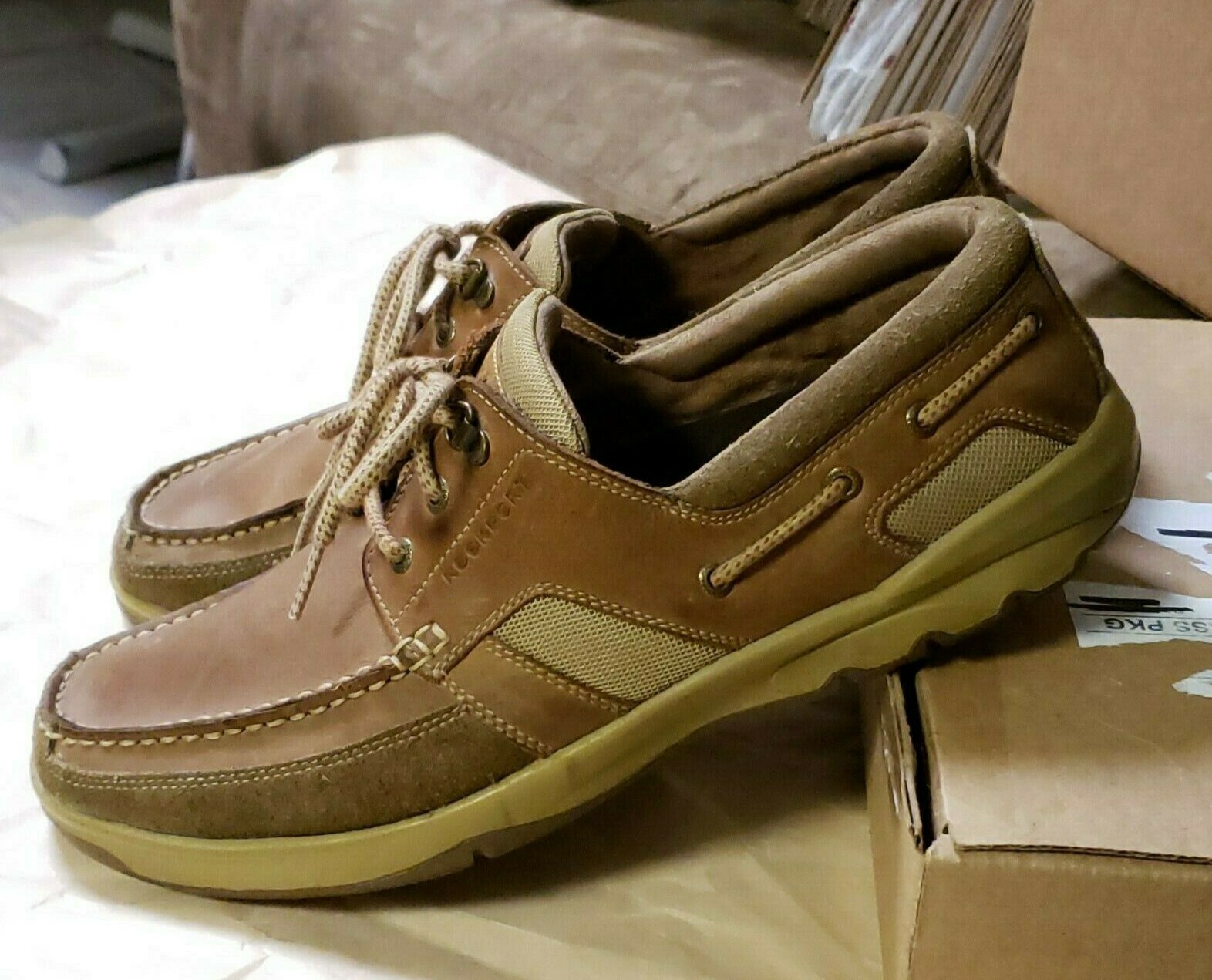 rockport 3 eye oxford boat shoe