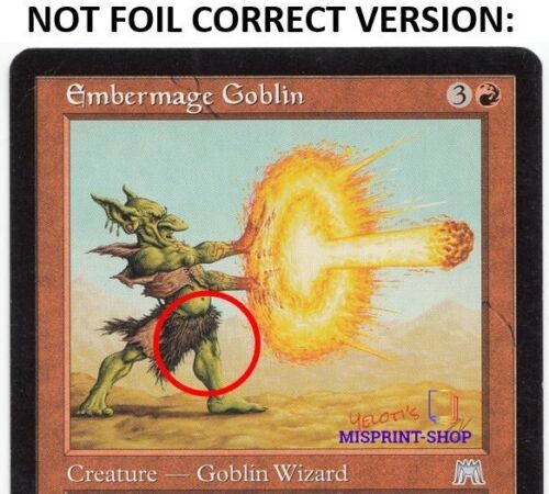 Embermage goblin FOIL Mtg MISPRINT. The XXX rated Misprint. - Imagen 4 de 4