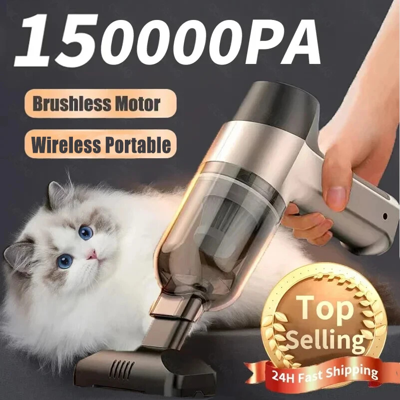 150000PA Cordless Handheld Vacuum Cleaner Powerful US Household Cleaning Machine