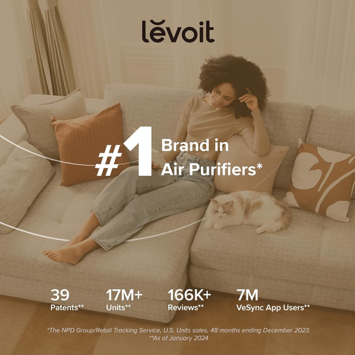 LEVOIT Air Purifiers for Bedroom Home, 3-In-1 Filter Cleaner with Fragrance Spon - Picture 7 of 12