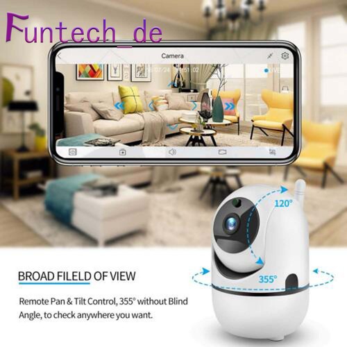 YCC365 1080P Cloud HD Telecamera IP WiFi Auto Tracking Telecamera Baby Monitor Notte L4 - Foto 4 di 11