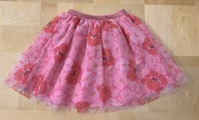 CHILDRENS PLACE Pink Skirt Girls Floral Full Pleated Layered Tulle Flowers 5 / 6