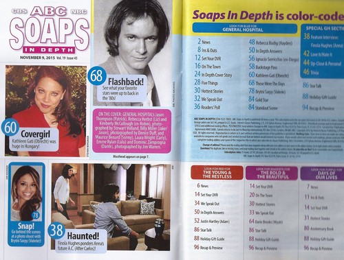 ABC Soaps In Depth Magazine Nov 9 2015 Rebecca Herbst Laura Wright Finola Hughes - Picture 2 of 2