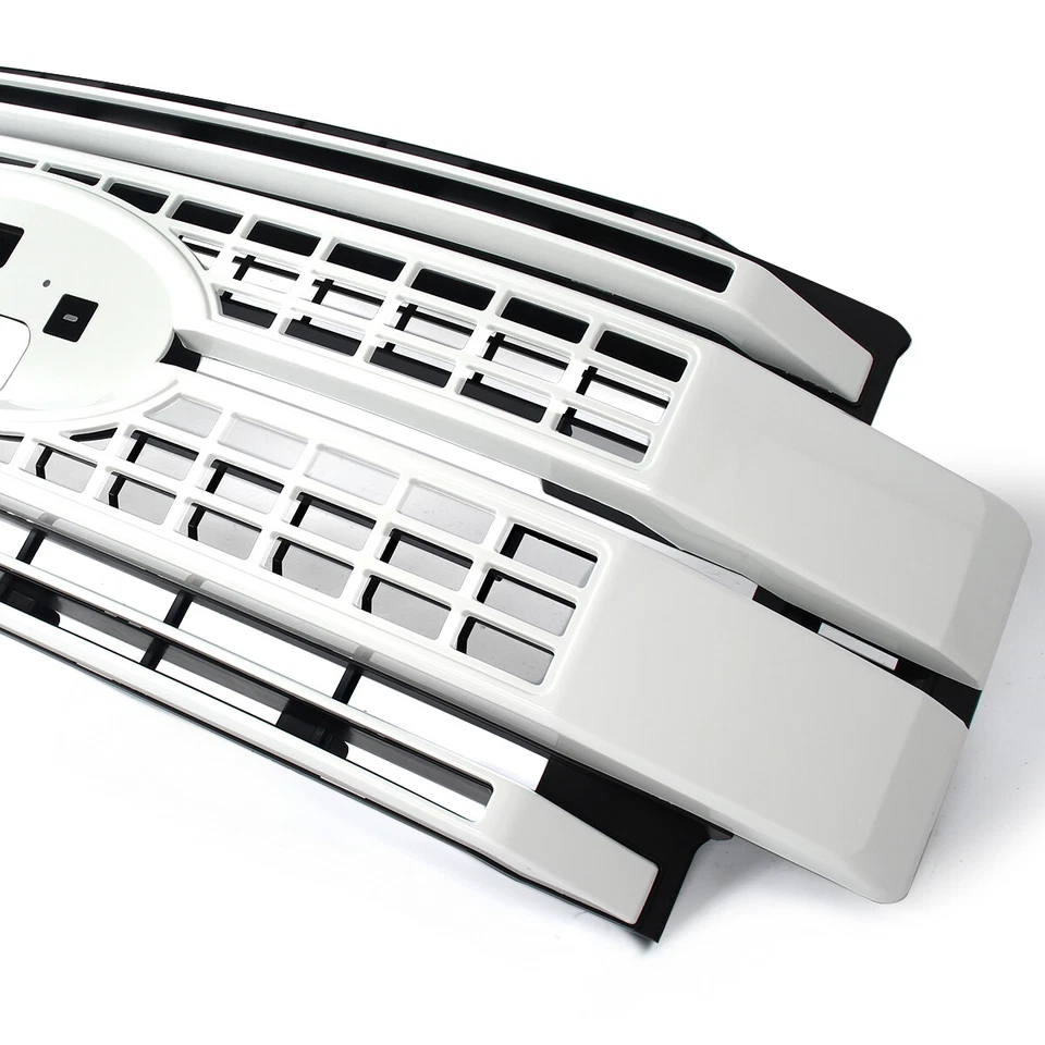 For 2017-2019 Ford F250 F350 Super Duty Oxford White Front Bumper Grill Platinum Foto 3 de 4