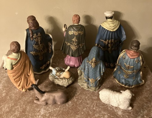 Grandeur Noel Collector Edition 9 Piece Porcelain Nativity 10” Set With Box - Picture 15 of 22