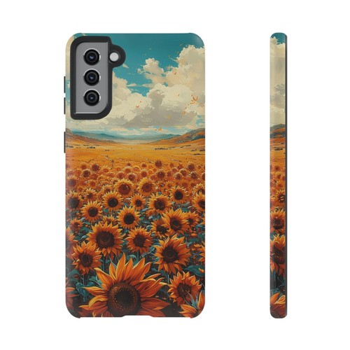 Phone Case for iPhone, Pixel, Galaxy - Sunflower Field Floral Sky Flower Cover - Picture 162 of 191