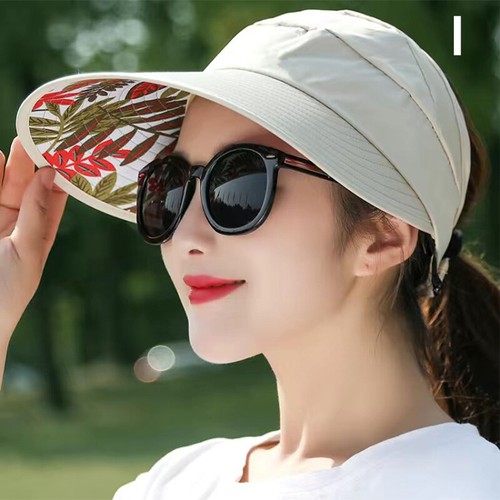 Chapeaux d'été pour femmes pliables chapeau de soleil Visor de fleur de perle-mx - Photo 18/20