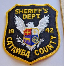 CATAWBA COUNTY~SHERIFF'S DEPT.~1842~NORTH CAROLINA~FABRIC PATCH
