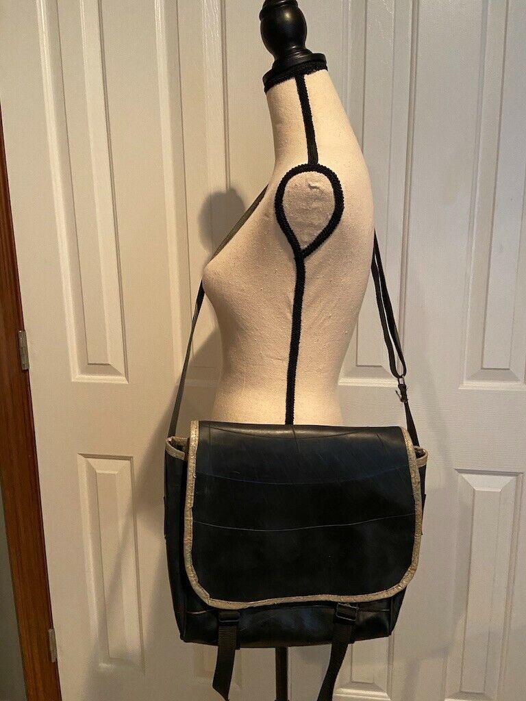 Eco-friendly unisex African recycled crossbody bag-image