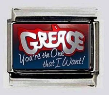 GREASE car musical LOGO photo custom 9mm Italian MODULAR Charm LINKS