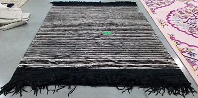 BLACK MULTI 8'-0'' x 10'-0'' Pulled Thread Rug Reduced Price 1172770254 VTL373G-8