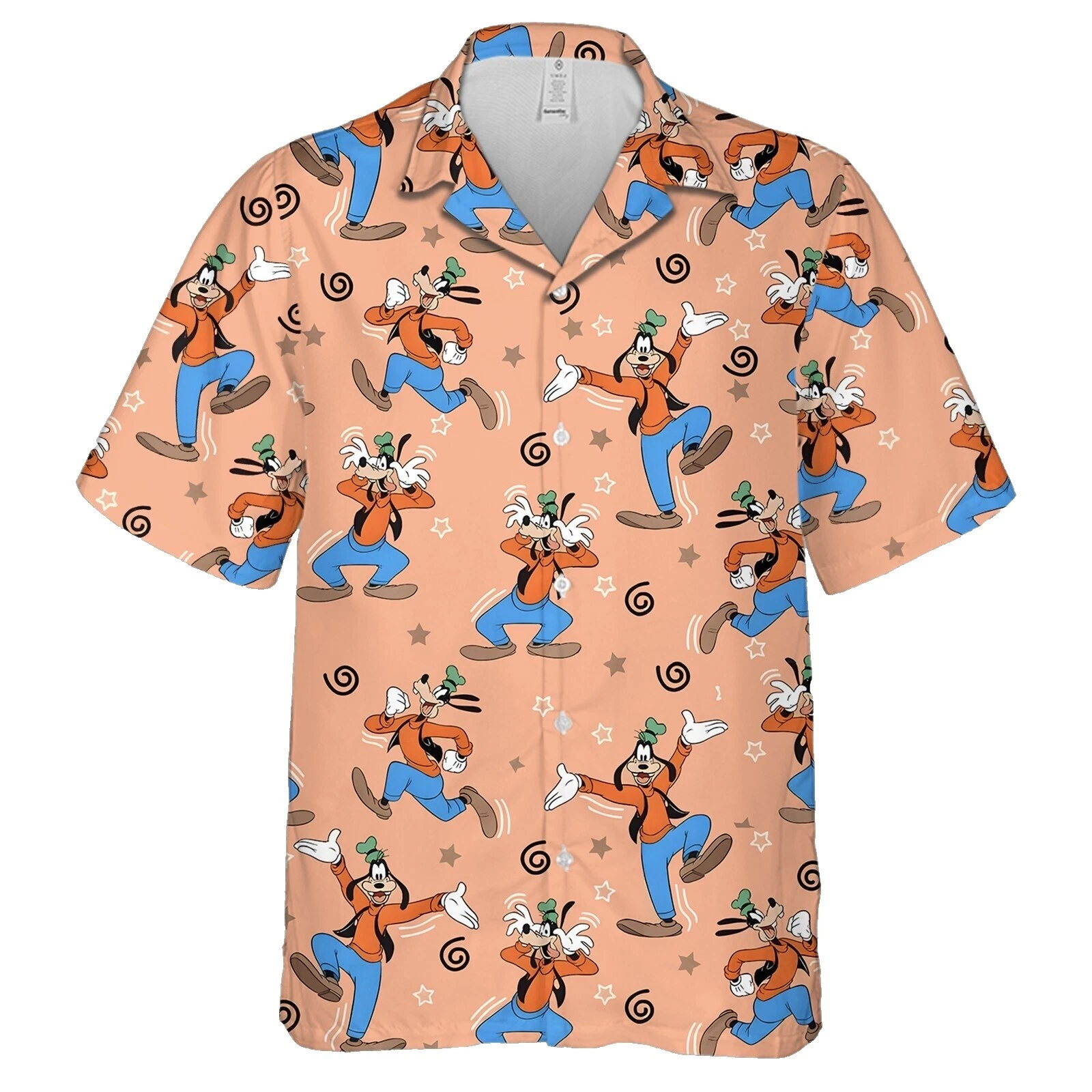 Perro Con Botones Manga Corta Casual camisas para hombres