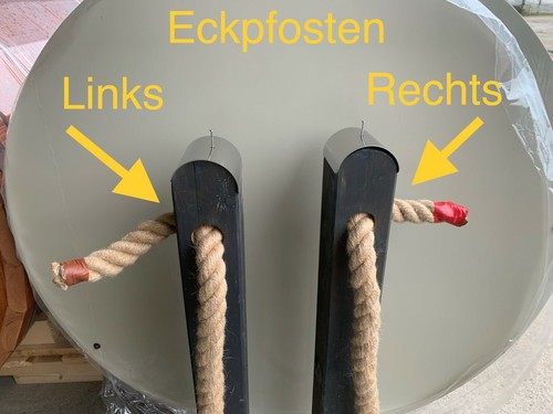 Pfosten Seilzaun Zaunpfosten Lärche 90x90mm 100cm lang Holzpfosten Maritim Tau - Bild 12 von 13