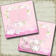 Sweet Baby Girl - 2 Premade Scrapbook Pages - EZ Layout 5042