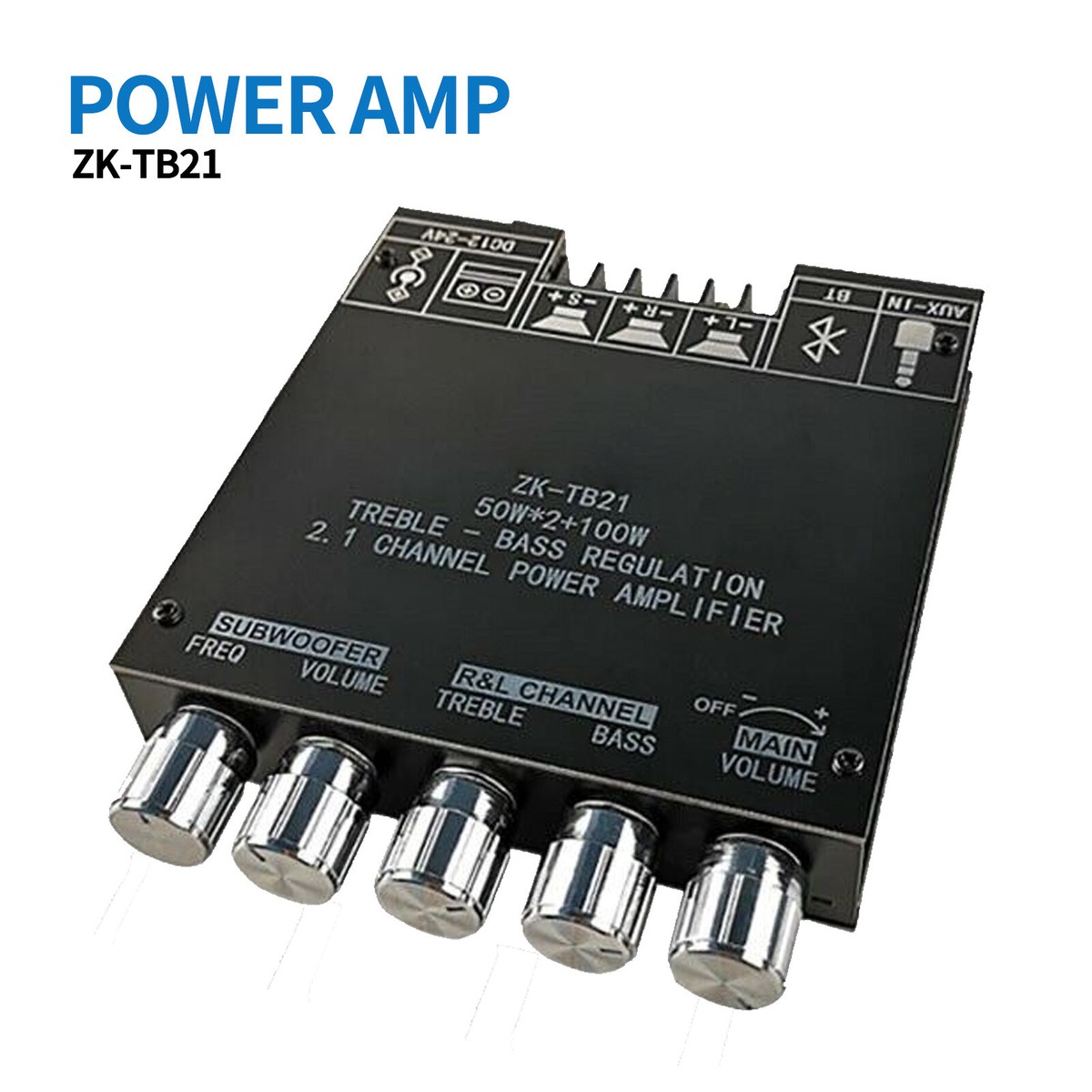 ZK-TB21 Digital Power Amplifier Module 2.1channel Bluetooth 50W*2+