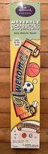 Hallmark Stickers Moveable Decorations Glow in Dark "Awesome" Sports Banner New!
