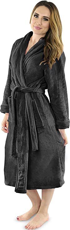 Amazon.com: Womens Plush Fleece Bath Robe, Fluffy Long Bathrobe, Great Gift  for Mom, Grandma, Daughter, Sister, Wife, Friend : Clothing, Shoes & Jewelry