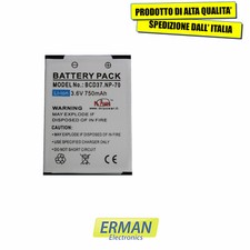 BATTERIA CASIO NP-70 750mAh PER Exilim EX-Z150 EX-Z250 EX-Z250PK EX-Z250RD BCD37