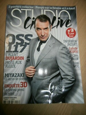 JEAN DUJARDIN, OSS 117, ADJANI, CLIVE OWEN, MIYAZAKI, MAGAZINE