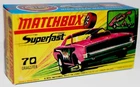 Matchbox Lesney  No 70 Dodge Dragster Repro Empty box G..