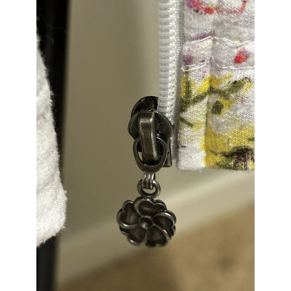 Chaqueta de algodón rosa floral Three Hearts para mujer L ligera Boho Cottagecore Foto 3 de 4