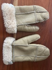 Sansibar lammfell handschuhe LederFäustlinge Kinder Gr. 7 8-12 Jahre, echt Leder