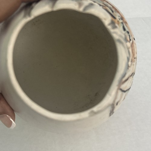Vintag Janet Haefner Native American Pottery Vase Feather Adobes 3D Design 5,75” - Picture 5 of 10