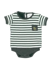 Two Feet Ahead Girls Green Short Sleeve Bodysuit 12 Months