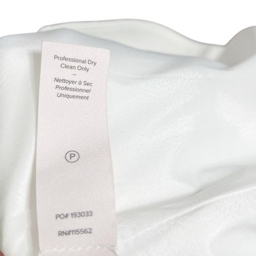 Cinq a Sept Odele Mini Dress Women’s Size 10 White Puff Sleeve Ruched Back - Picture 7 of 10