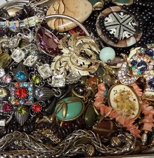 Vintage  Modern Some Signed Costume Jewelry Lot Full Small Priority Box  298