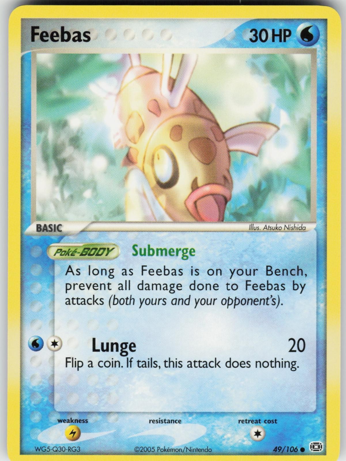 Feebas 49/106 Ex Emerald 2005 Pokemon Near Mint