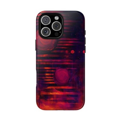 Phone Ink - iPhone | Galaxy | Pixel Case - Crimson Truth Red Blue Art