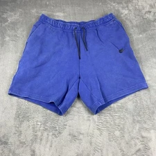 Nike Sportswear Men’s Washed Tech Fleece Shorts Blue Size XL CZ9912-455