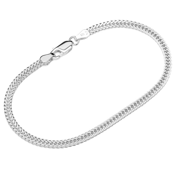 Armband 925 Sterling Silber 19Cm Fuchsschwanzketten Diamantiert Damen Armkette-image