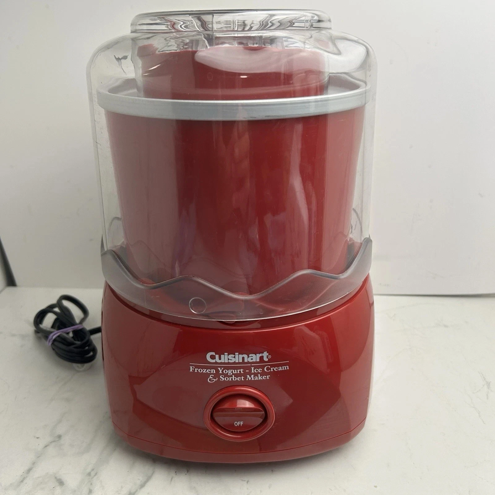 Cuisinart Frozen Yogurt / Ice Cream & Sorbet Maker Model ICE-20R Red 1.5 Quart
Opens in a new window