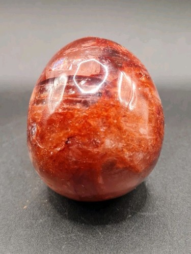 Red Fire Hematoid Quartz Crystal Skull, 609g - Picture 4 of 16