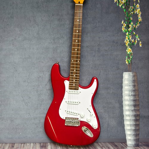 ST red solid-body electric guitar black fingerboard 3H pickup mahogany body - Picture 2 of 14