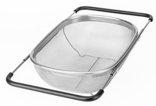 Over the Sink Colander for Kitchen - 6 Quart Over the Sink Strainer Basket wi...