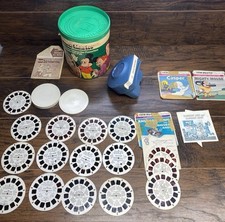 Vintage View-Master Disney Favorites Deluxe Gift Pak 2372 w/ Canister GAF WORKS