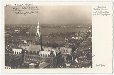 Hamburg Germany, Old PC, Town Hall-Panorama, 1939