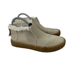 Toms Boots Womens Size 8.5 Tan Suede Faux Fur...