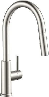 FORIOUS Kitchen Faucet w/Pull Down Sprayer, Brushed Nickel, 1-Hole