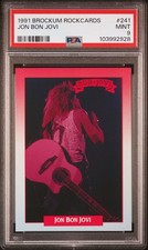 PSA 9 MINT 1991 ROCKCARDS BROCKUM JON BON JOVI #241