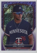2023 Bowman Chrome Prospects Purple Shimmer Refractor 62/250 Ariel Castro 0c6